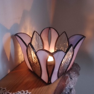 Óriás Tulipán Tiffany Gyertyatartó - otthon & életmód - gyertya, illat, aroma - gyertyatartó - Meska.hu