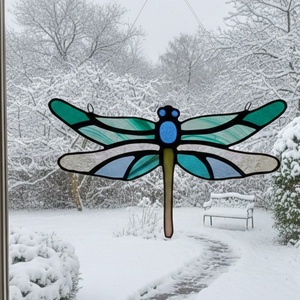 Szitakötő tiffany ablakdísz - otthon & életmód - dekoráció - ajtó- és ablak dekoráció - ablakdísz - Meska.hu