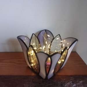 Óriás Tulipán Tiffany Gyertyatartó - otthon & életmód - gyertya, illat, aroma - gyertyatartó - Meska.hu