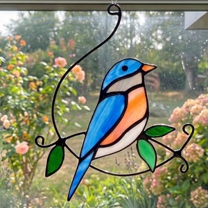 MADÁRKA faágon TIFFANY napfogó/ablakdísz a természet szerelmeseinek - Meska.hu