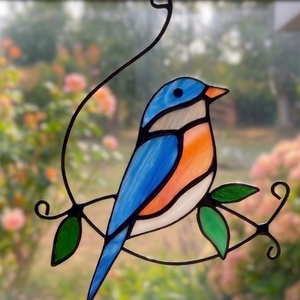 MADÁRKA faágon TIFFANY napfogó/ablakdísz a természet szerelmeseinek - otthon & életmód - dekoráció - ajtó- és ablak dekoráció - ablakdísz - Meska.hu