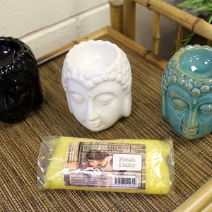 Buddha fej illóolaj párologtató kerámia aroma lámpa, illat viasz kúp, teamécses lámpa - otthon & életmód - gyertya, illat, aroma - párologtató - Meska.hu