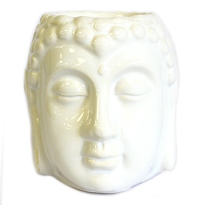Buddha fej illóolaj párologtató kerámia aroma lámpa, illat viasz kúp, teamécses lámpa - otthon & életmód - gyertya, illat, aroma - párologtató - Meska.hu