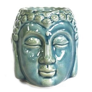 Buddha fej illóolaj párologtató kerámia aroma lámpa, illat viasz kúp, teamécses lámpa - otthon & életmód - gyertya, illat, aroma - aromalámpa - Meska.hu