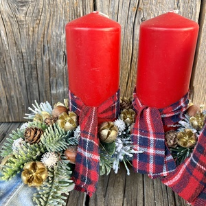 Farmer bevonatú vagány adventi koszorú - karácsony - adventi díszek - adventi koszorú - Meska.hu