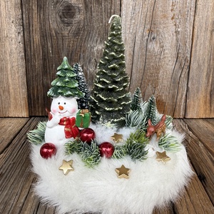 Hóemberes asztaldísz, Karácsony, Karácsonyi lakásdekoráció, Karácsonyi lakásdíszek, , MESKA