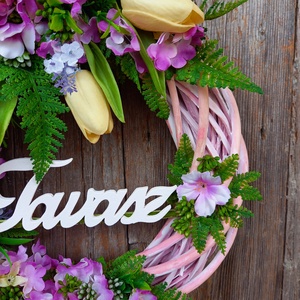 Tavaszi ajtókopogtató - otthon & életmód - dekoráció - ajtó- és ablak dekoráció - ajtódísz & kopogtató - Meska.hu