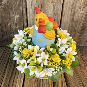 Húsvéti asztaldísz, Otthon & Életmód, Dekoráció, Asztal és polc dekoráció, Asztaldísz, Virágkötés, MESKA