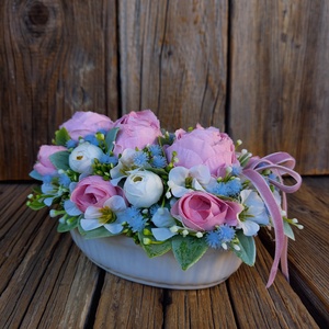 Virágis asztaldísz - Meska.hu