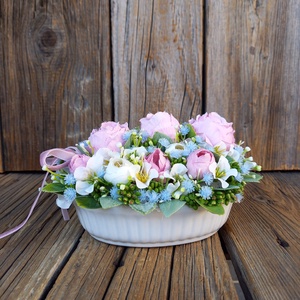 Virágis asztaldísz - otthon & életmód - virágdekoráció - virágdíszek - asztali virágdísz - Meska.hu