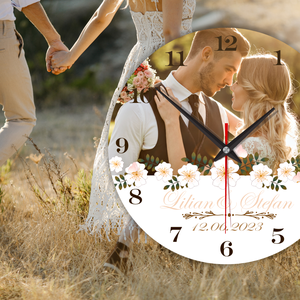 Esküvői falióra saját fotóval - esküvő - emlék & ajándék - köszönőajándék - Meska.hu