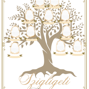 Személyre szabható családfa - Képekkel , nevekkel. Családi kép - otthon & életmód - dekoráció - kép & falikép - poszter - Meska.hu