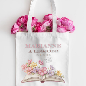 Személyre szabható szatyor évzáró ajándék tanároknak, óvónéniknek, dadusoknak  névre szóló vászontáska pedagógusnapra, , Táska & Tok, Bevásárlás & Shopper táska, Shopper, textiltáska, szatyor, Mindenmás, MESKA