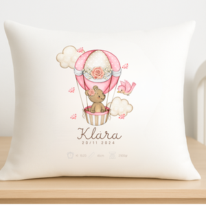 Személyre szabott keresztelő ajándékcsomag kislányoknak  Macis párnahuzat, body és születési poszter  - játék & sport - keresztelőajándékok - Meska.hu