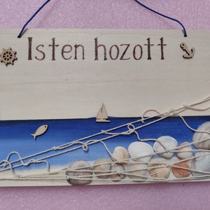 Isten hozott tábla , Otthon & Életmód, Dekoráció, Fali és függő dekoráció, Falra akasztható dekor, Gravírozás, pirográfia, Festett tárgyak, MESKA