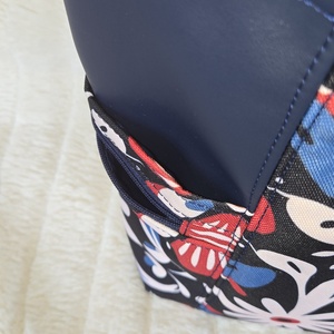 Elegáns kék, mintás válltáska  - táska & tok - kézitáska & válltáska - válltáska - Meska.hu