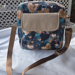 Mintás oldaltáska, Táska & Tok, Kézitáska & válltáska, Vállon átvethető táska, Varrás, MESKA