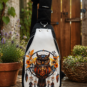 Baglyos keresztpántos táska/sling backpack - Meska.hu