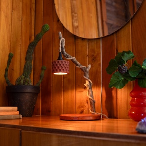 TimberLightConceptions Asztali lámpa - Mahagóni - otthon & életmód - lámpa - asztali lámpa - Meska.hu