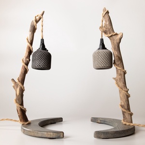 TimberLightConceptions Asztali lámpa - Antracit - otthon & életmód - lámpa - asztali lámpa - Meska.hu