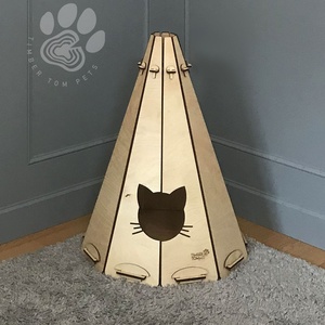 WIGWAM  - cica pihenő macskafej alakú bejárattal - otthon & életmód - kisállatoknak - cicáknak & macskáknak - Meska.hu