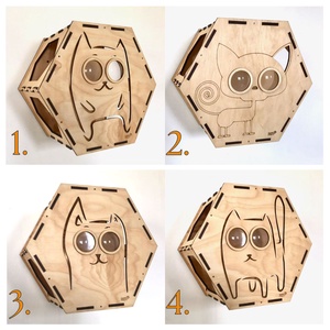 WALL HEXAGON - falra szerelhető macskaház / cicapihenő 3. - otthon & életmód - kisállatoknak - cicáknak & macskáknak - Meska.hu