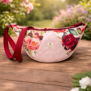 Zizi rózsa mintás vállon átvethető táska , Táska & Tok, Kézitáska & válltáska, Vállon átvethető táska, Varrás, MESKA