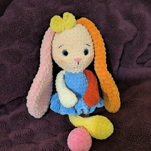 Színes Horgolt Nyuszi - játék & sport - plüssállat & játékfigura - nyuszi - Meska.hu