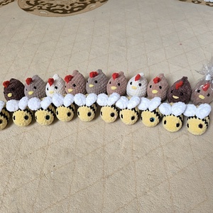 Horgolt csirke, méhecske - játék & sport - plüssállat & játékfigura - méhecske - Meska.hu