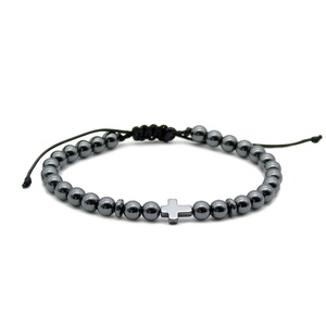 Díszdobozos férfi karkötő szett - hematit és lávakő férfi karkötő pár - ékszer - karkötő - gyöngyös karkötő - Meska.hu