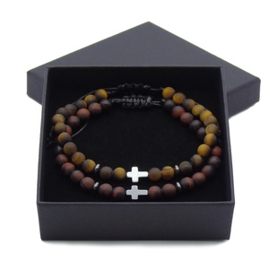 Díszdobozos férfi karkötő szett - matt macskaszem és tigrisszem férfi karkötő pár - Meska.hu