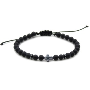 Díszdobozos férfi karkötő szett - matt ónix és lávakő férfi karkötő pár - ékszer - karkötő - gyöngyös karkötő - Meska.hu