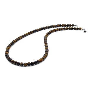Tigrisszem férfi nyaklánc - vékony férfi gyöngy nyaklánc - Meska.hu