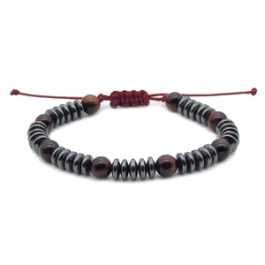 Egyedi férfi hematit és macskaszem karkötő - Meska.hu