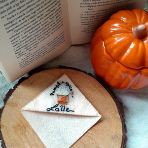 Filc könyvjelző, Könyv & Zene, Könyvjelző, Hímzés, Varrás, MESKA