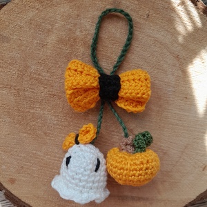 Halloweeni kulcstartó, Táska & Tok, Kulcstartó & Táskadísz, Táskaakasztó, Horgolás, MESKA