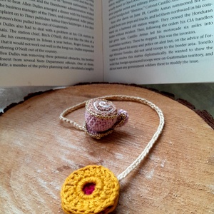 Horgolt könyvjelző - könyv & zene - könyvjelző - Meska.hu