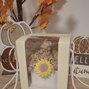 Őszi mókusos gyertyabox - Meska.hu