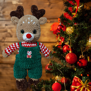 Karácsonyi plüss rénszarvas, Játék & Sport, Plüssállat & Játékfigura, Más figura, Horgolás, MESKA