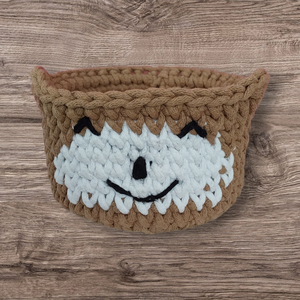 Állatos horgolt tároló, Baba - mama, Babaszobabútor, Játéktároló, Horgolás, MESKA