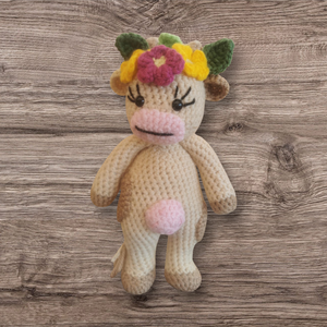 Virágos tehén, Játék & Sport, Plüssállat & Játékfigura, Boci, tehén, Horgolás, MESKA