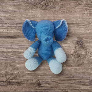 Kék elefánt, Játék & Sport, Plüssállat & Játékfigura, Elefánt, Horgolás, MESKA