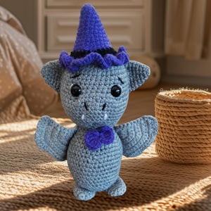 Horgolt denevér, Játék & Sport, Plüssállat & Játékfigura, Denevér, Horgolás, MESKA