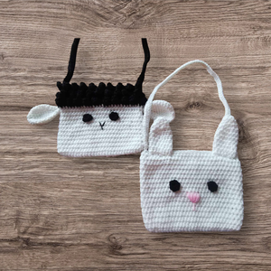 Nyuszis-baris kistáska - Meska.hu