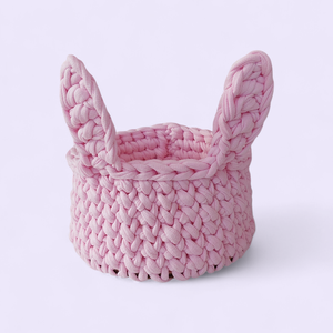 Nyuszis tároló, Ünnepi díszek, dekorációk, Húsvéti díszek és dekorációk, Húsvéti kosár, Horgolás, MESKA