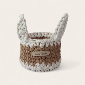 Nyuszis tároló, Ünnepi díszek, dekorációk, Húsvéti díszek és dekorációk, Húsvéti kosár, Horgolás, MESKA