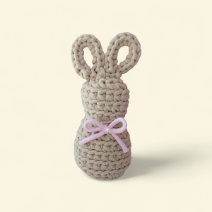 Nyuszi formájú asztali dekoráció, Ünnepi díszek, dekorációk, Húsvéti díszek és dekorációk, Húsvéti asztaldíszek, Horgolás, MESKA