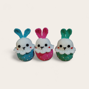 Nyuszis tojás - ünnepi díszek, dekorációk - húsvéti díszek és dekorációk - húsvéti tojás, hímestojás - Meska.hu