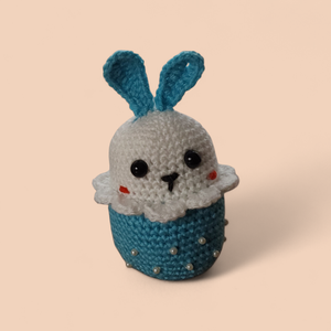 Nyuszis tojás - ünnepi díszek, dekorációk - húsvéti díszek és dekorációk - húsvéti tojás, hímestojás - Meska.hu