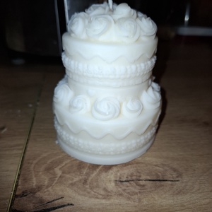 Nagy torta gyertya - kellékek & szerszámok - dekorációs kellékek - dekorációs gyertya - Meska.hu